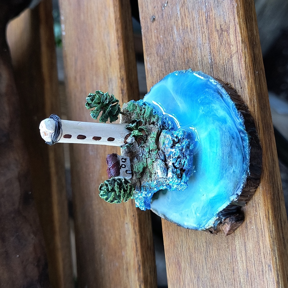 One of a kind mini driftwood view lighthouse. ❤️